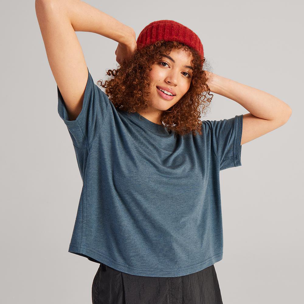 Allbirds Women's TrinoXO™ Relaxed Fit - T-Shirt Blue - TFC694281